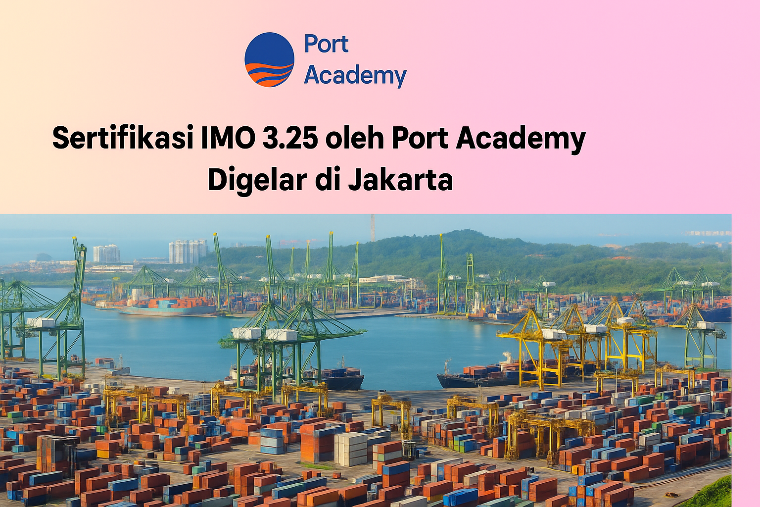 Port Academy Selenggarakan Sertifikasi IMO 3.25 di Jakarta
